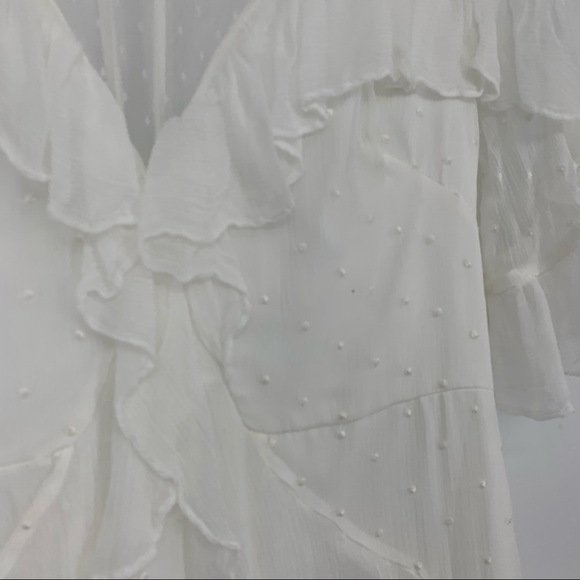 La Maison Talulah White Enchantment Ruffle Mini Dress Size L - Picture 3 of 7